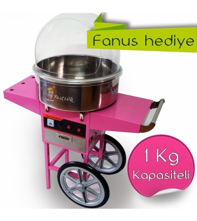 Wheeled Cotton Candy Machine 2051 + Bubble cover