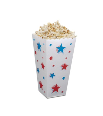 Yıldızlı Popcorn Kutusu Büyük 100 Adet 1430