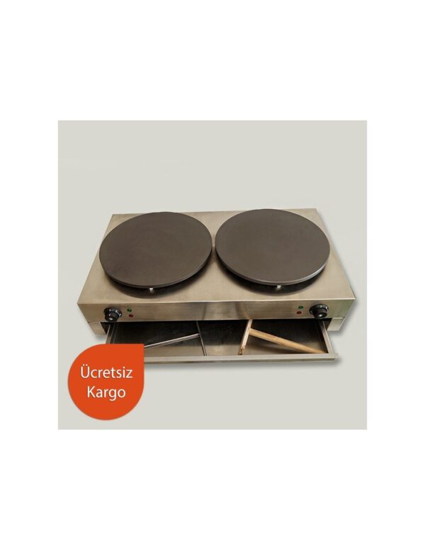 İkili Krep Makinesi - Elektrikli - 9001