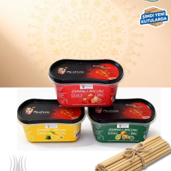 Meyveli Osmanlı Macunu Seti -3 Çeşit 300g - 30 Adet Macun Çubuğu Hediyeli-2740-3-S3M